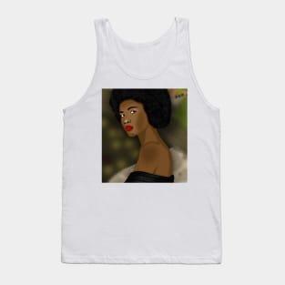 African woman digital art drawing Tank Top